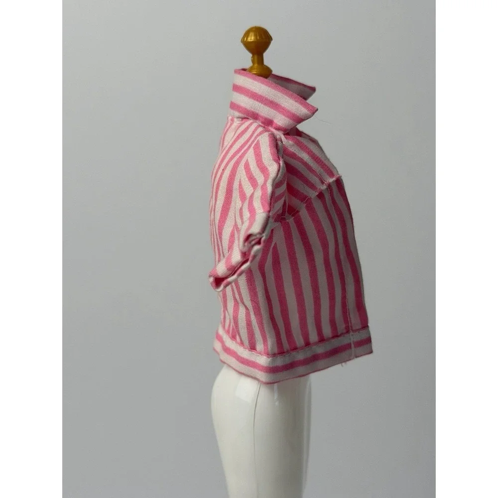 Barbie 80's Skipper Clothes~ Pink & White Open Face Top, Jacket 1988 Vintage